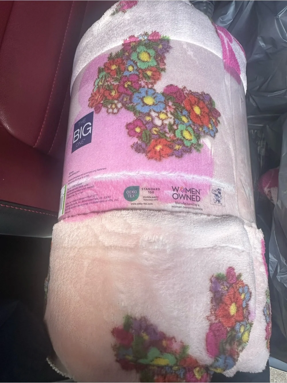 Disney Minnie Mouse Plush Throw Blanket - Pink Floral